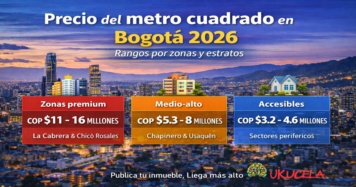 🏙️ Precio por metro cuadrado en Bogotá 2026